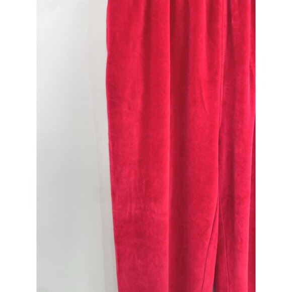 Vtg Nordstrom Active Sports Red Velour W/Pocket Straight Leg Pants XL - Picture 9 of 12